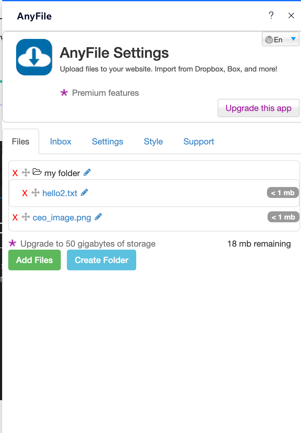 Drag and drop to organize files